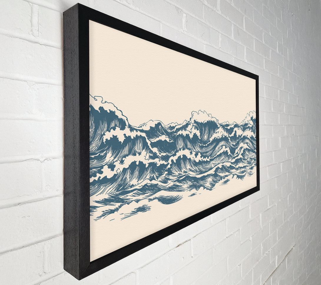  A Canvas Print of Rippled Ocean Crash Canvas Art