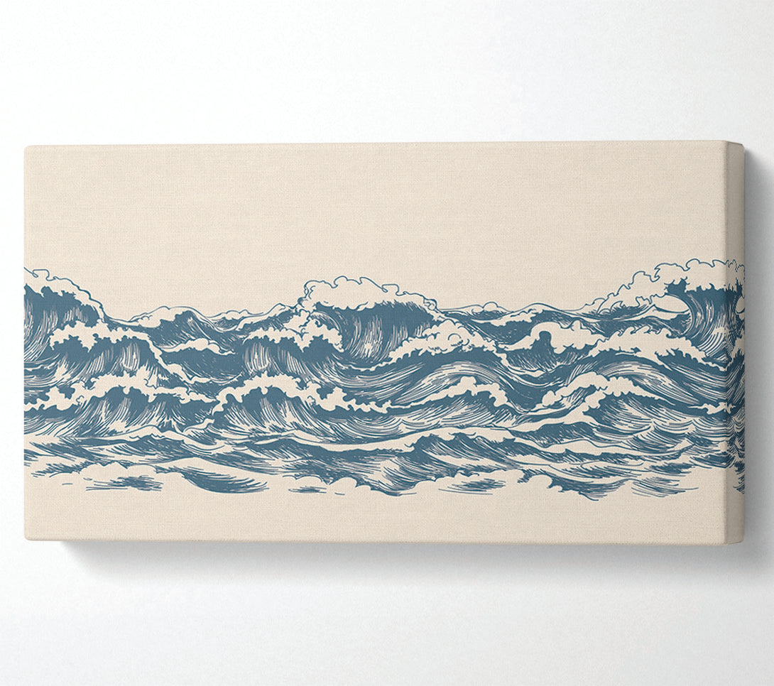  A Canvas Print of Rippled Ocean Crash Canvas Art