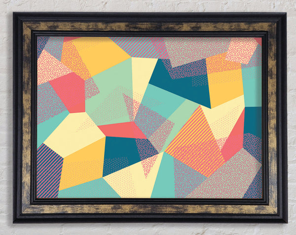 Abstract Triangles Framed Print