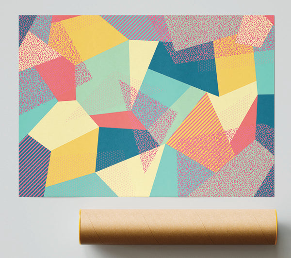 Abstract Triangles Poster