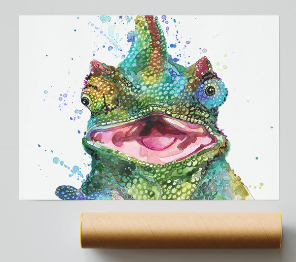 Chameleon Paint Splat Print