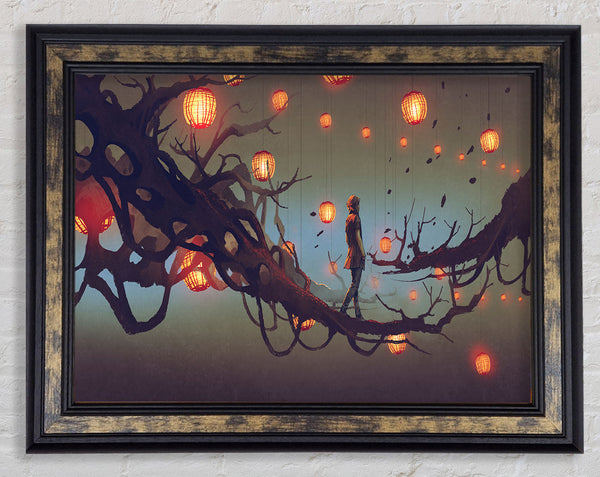 The Walk Across The Branches Framed Print