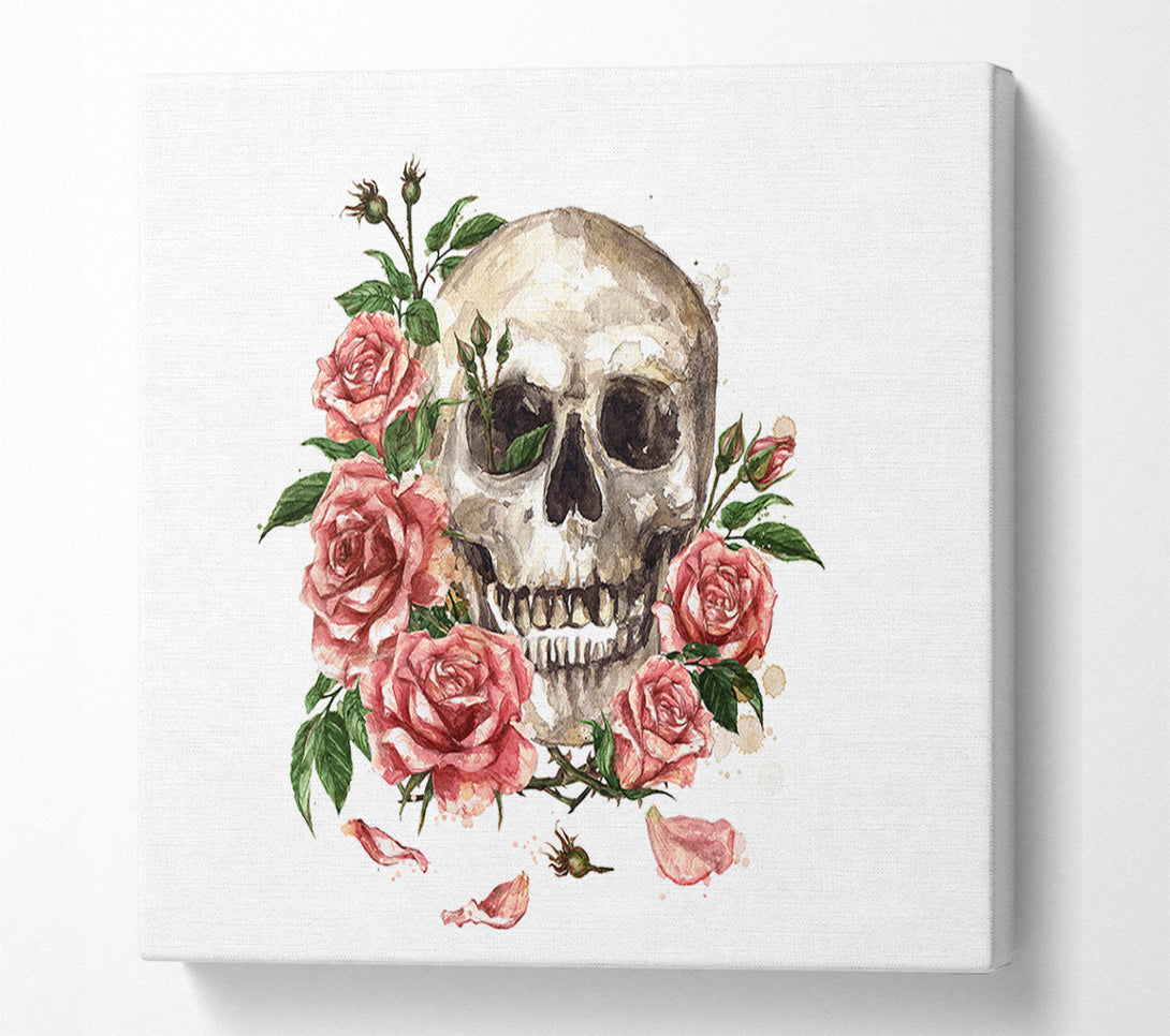  A Canvas Print of The Floral Skull Canvas Wall Art