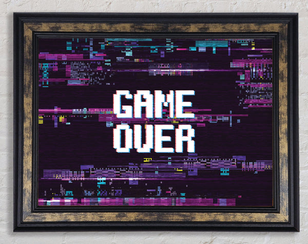 Game Over Framed Print
