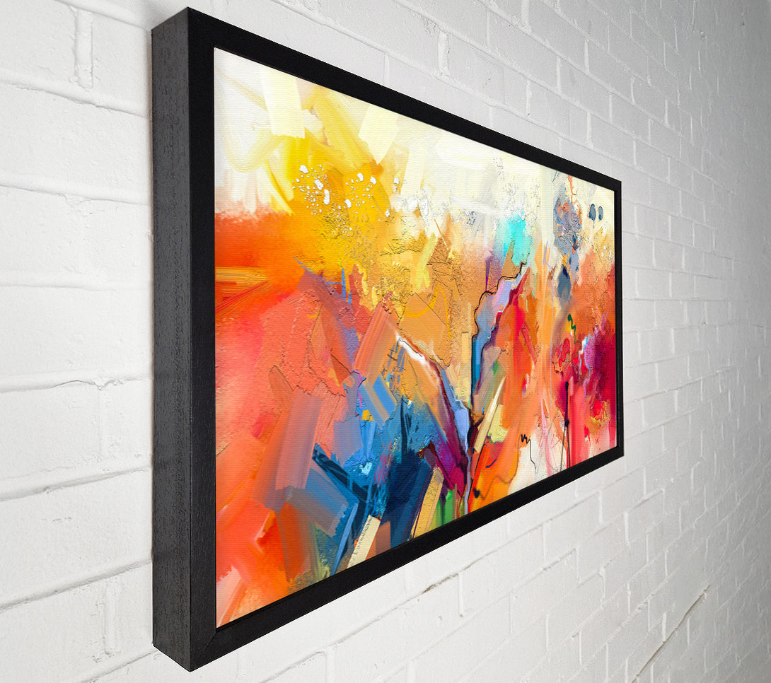  A Canvas Print of Colour Spill Flowers Canvas Print