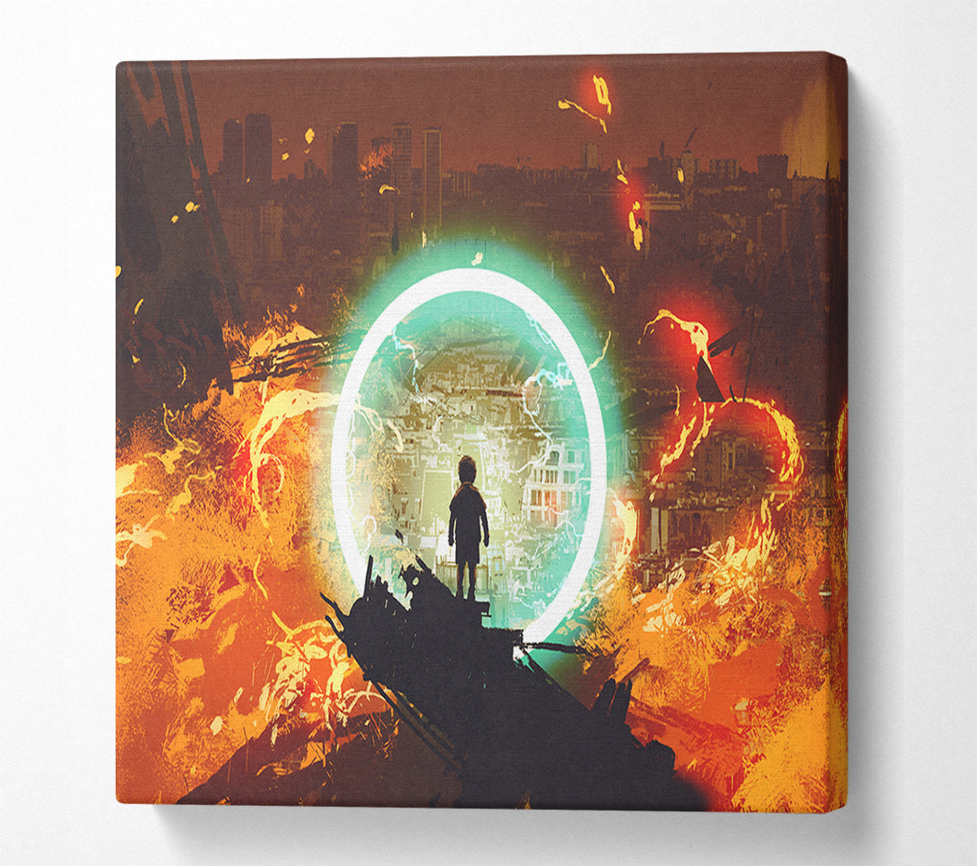  A Canvas Print of The Neon Ring Of Fire Canvas Art