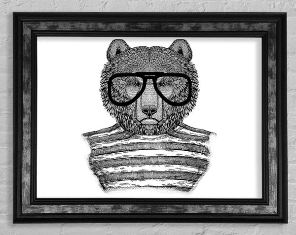 The Bear With Glasses Framed Print