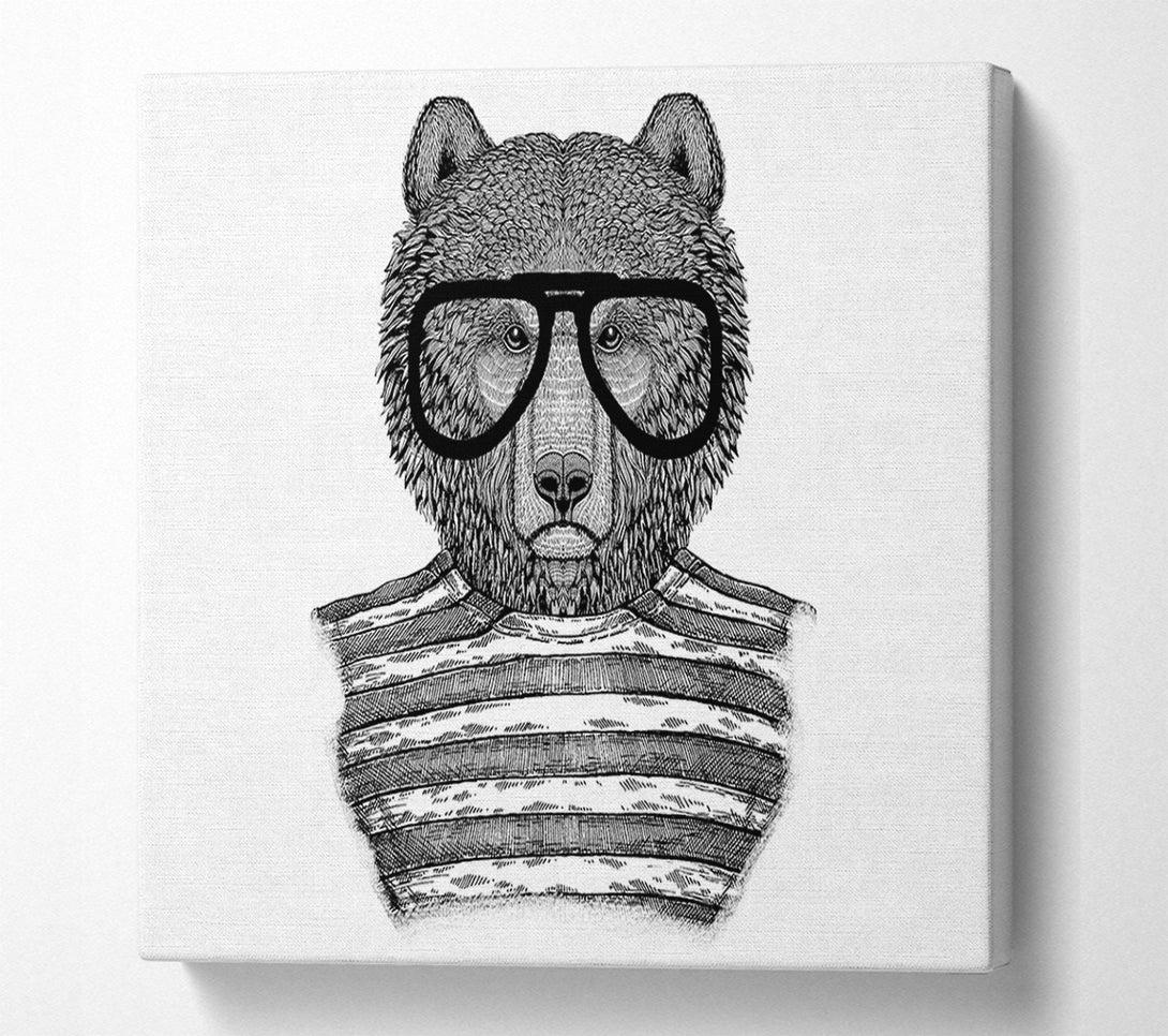  A Canvas Print of The Bear With Glasses Canvas Art