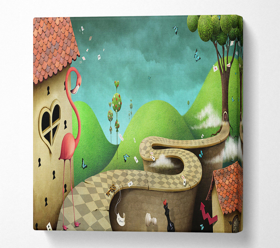  A Canvas Print of Alice In Wonderland Road Canvas Art