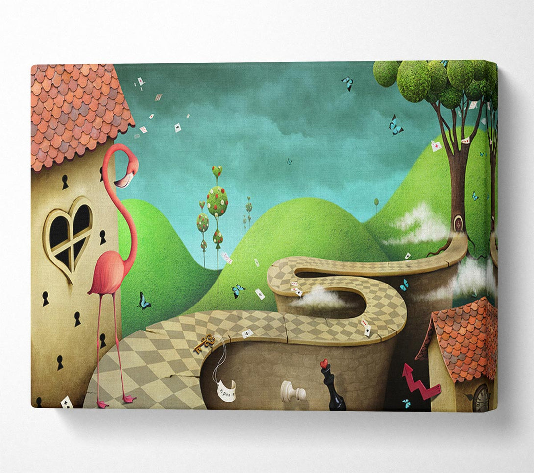  A Canvas Print of Alice In Wonderland Road Canvas Art