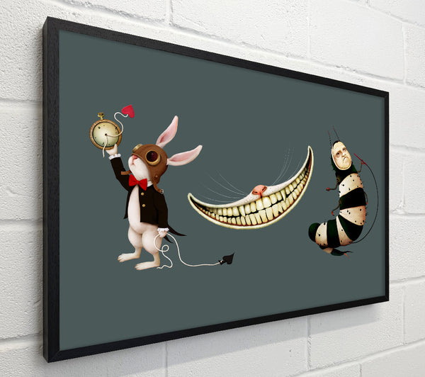 Alice In Wonderland Rabbit Cat And Caterpillar