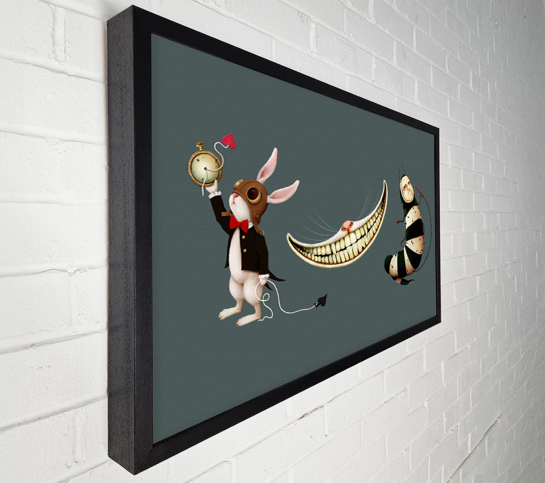 A Canvas Print of Alice In Wonderland Rabbit Cat And Caterpillar Canvas Art
