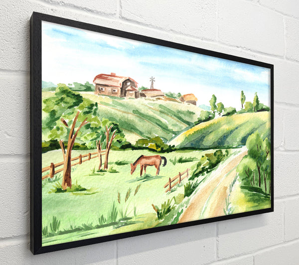 Horses In A Farm