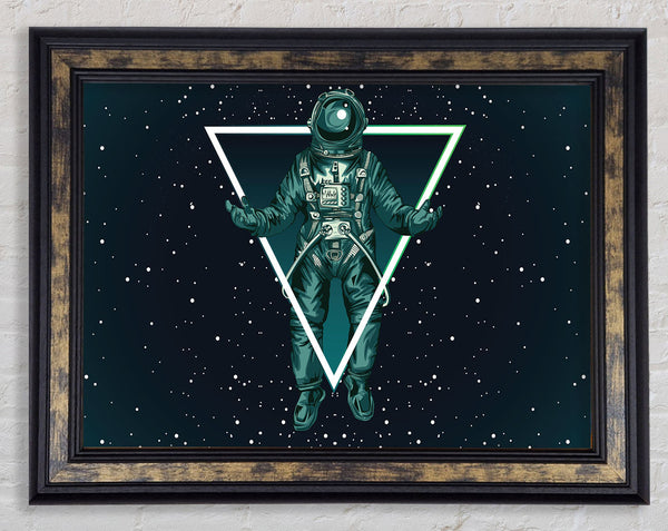 Triangle Space Man Framed Print