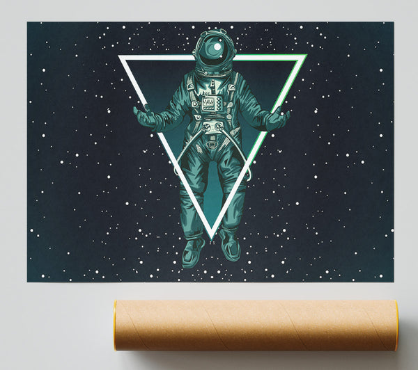 Triangle Space Man Poster
