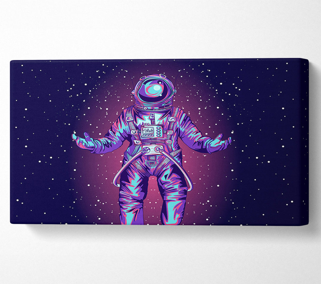  A Canvas Print of Spaceman Star Purple Canvas Art