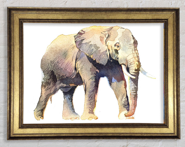Humble Elephant Framed Print