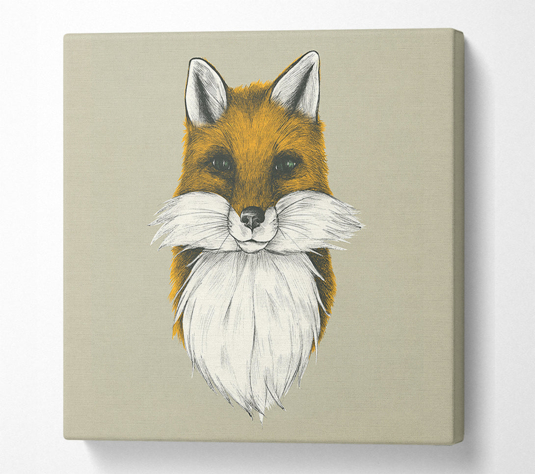  A Canvas Print of The Fox Face Canvas Print