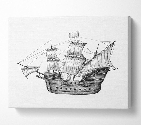  A Canvas Print of Pirate Ship Ahoy Canvas Art