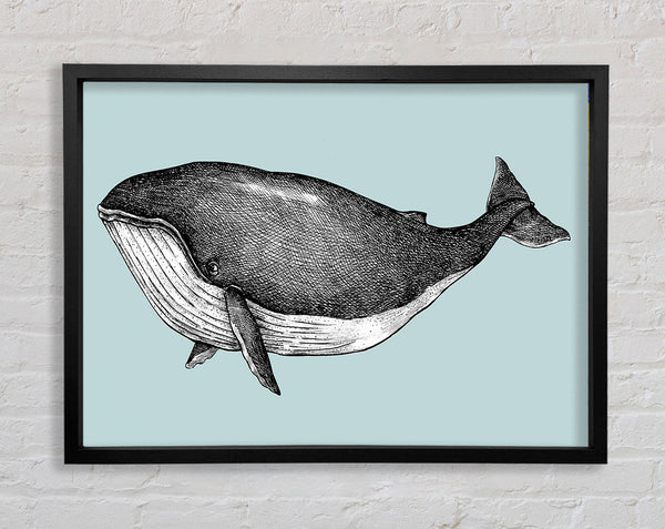 Big Fat Whale Framed Print