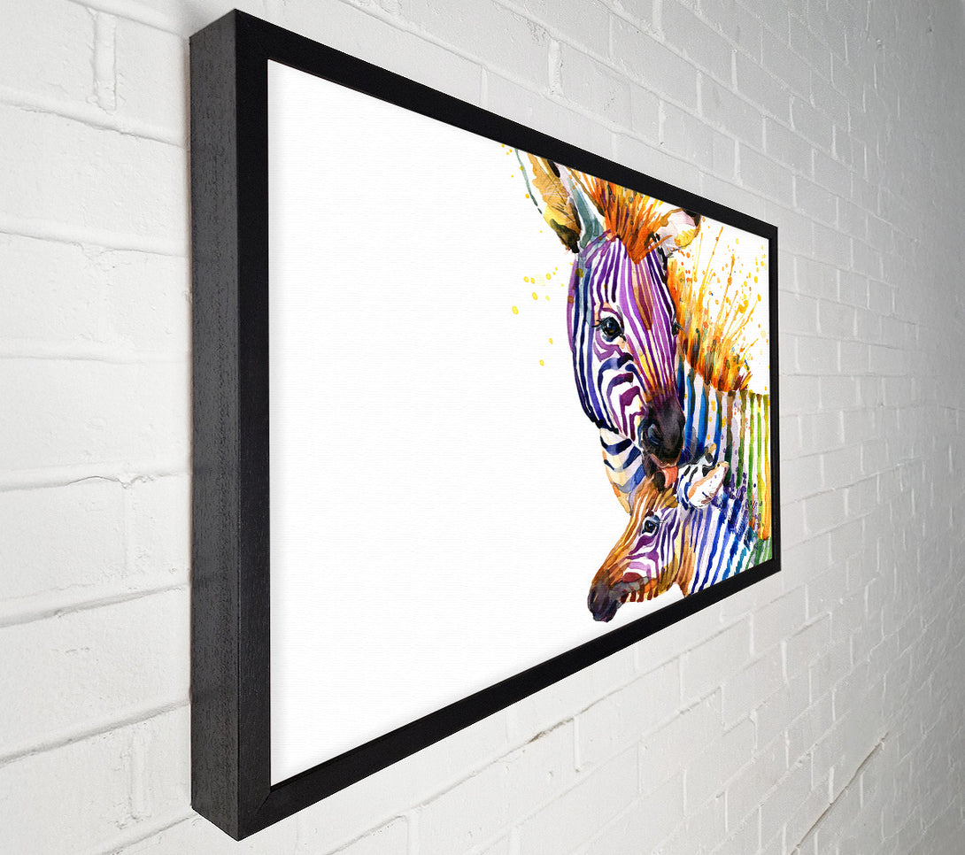  A Canvas Print of Zebra Paint Splatter Canvas Print