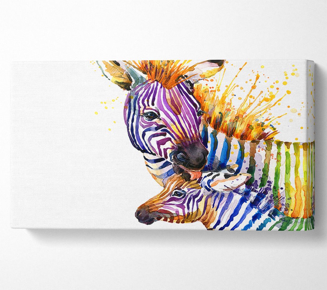  A Canvas Print of Zebra Paint Splatter Canvas Print