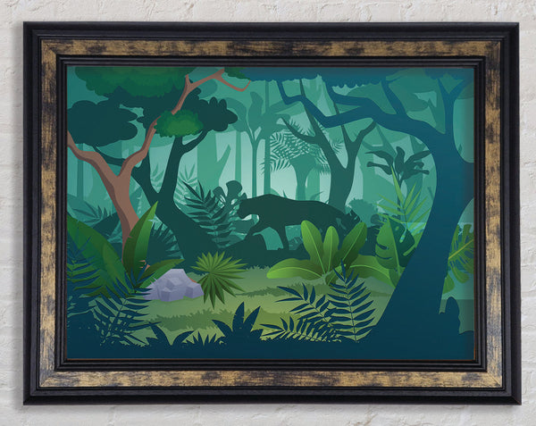 The Jaguar Forest Walk Framed Print