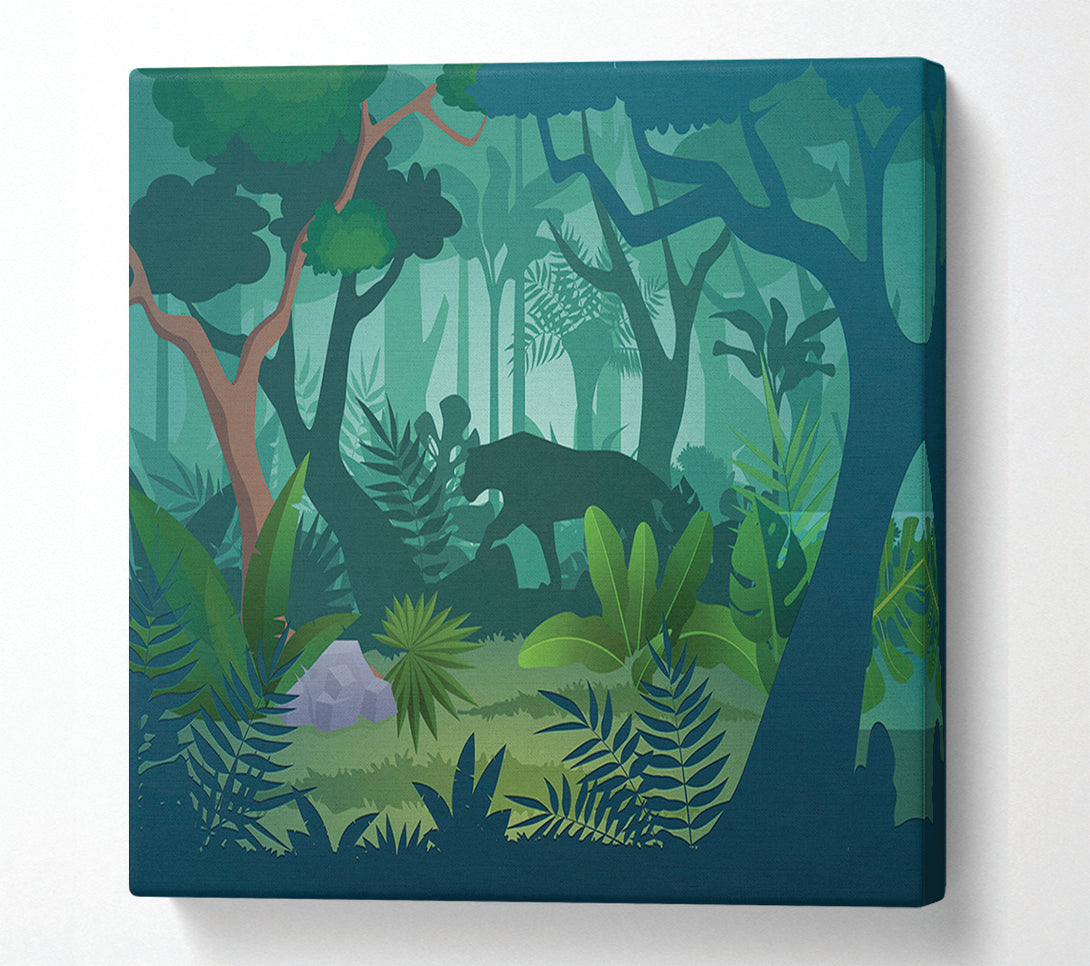  A Canvas Print of The Jaguar Forest Walk Canvas Wall Art