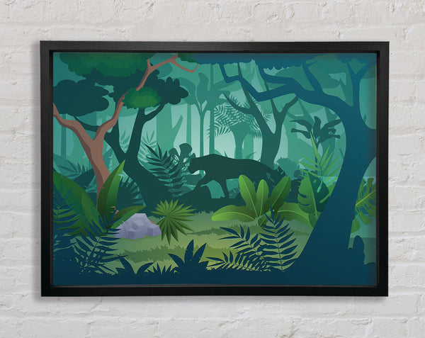 The Jaguar Forest Walk Framed Print