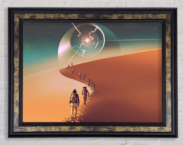 Walking To The Fallen Star Framed Print