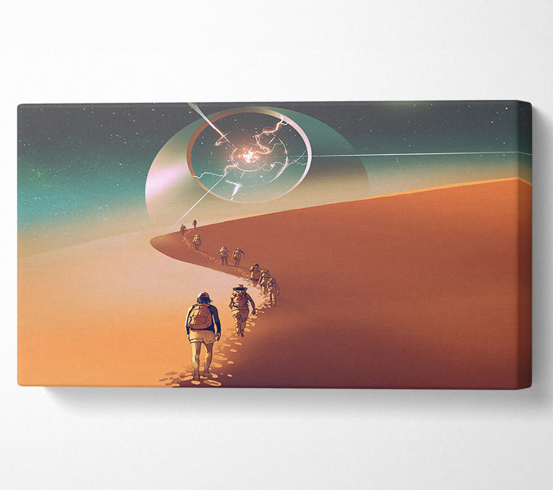  A Canvas Print of Walking To The Fallen Star Canvas Wall Art