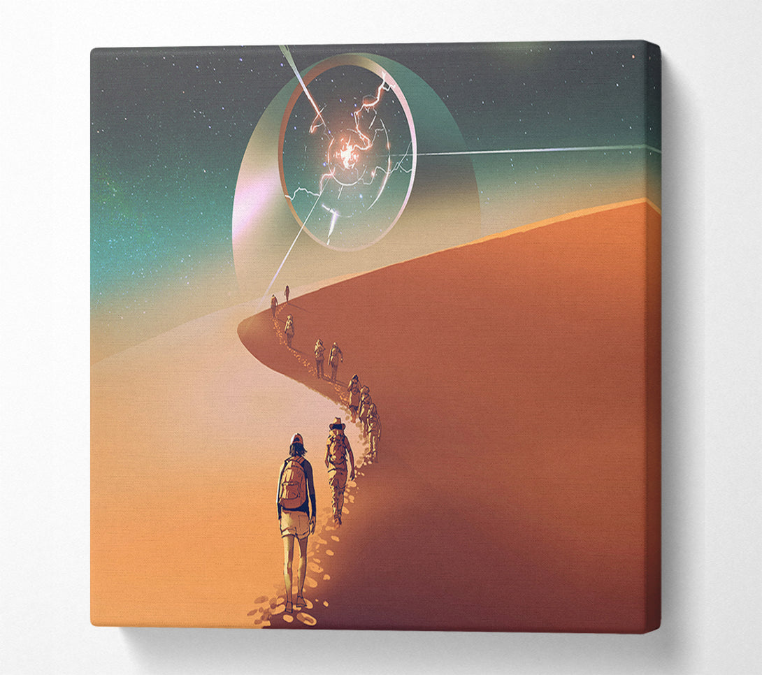  A Canvas Print of Walking To The Fallen Star Canvas Wall Art