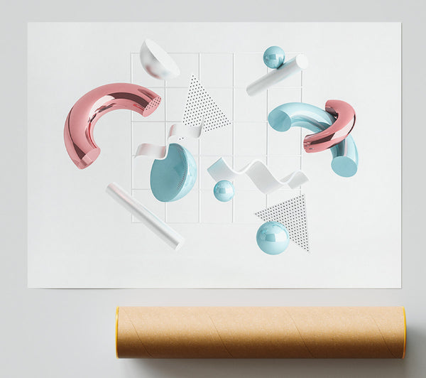 Three Dimensional Shapes Poster