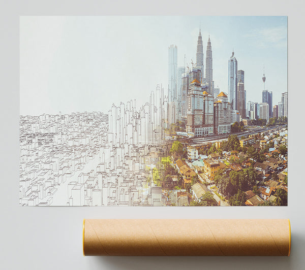 Sketch To Reality City Print
