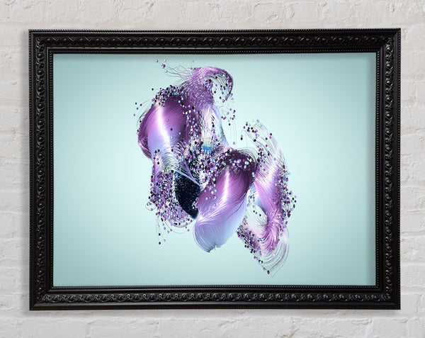 Lilac Petal Abstract Framed Print