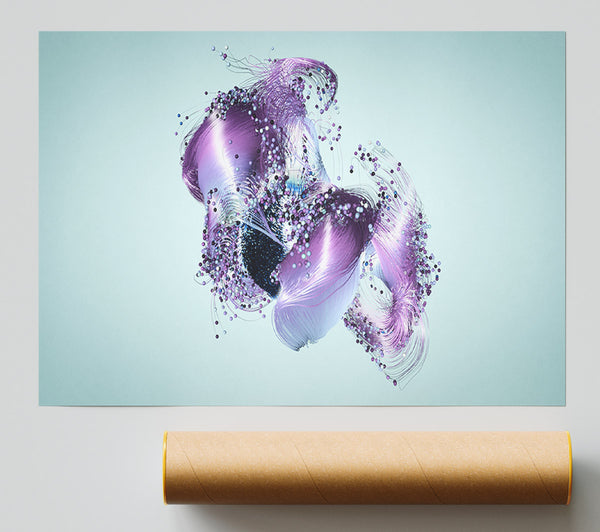Lilac Petal Abstract Poster