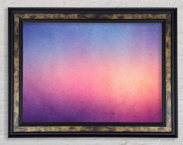 Royal Blue To Peach Fade Framed Print
