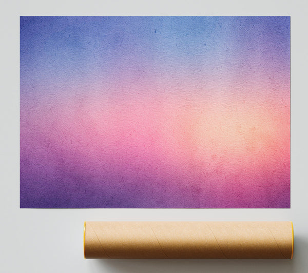 Royal Blue To Peach Fade Poster