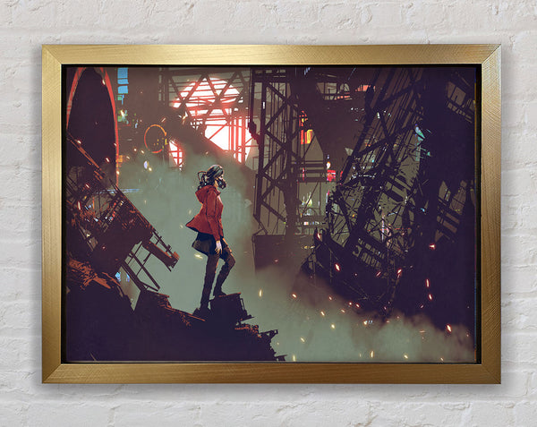 Broken Bridge Future Framed Print