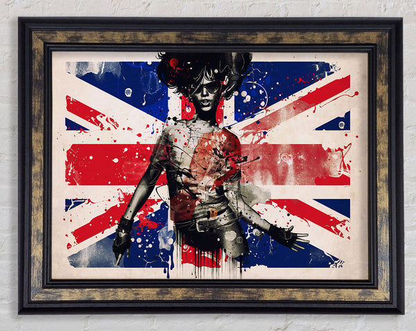 Union Jack Woman Framed Print