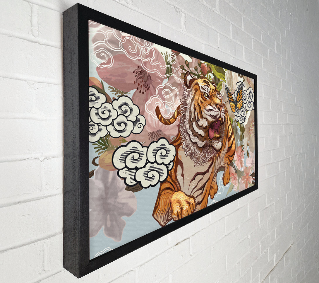 A Canvas Print of The Tiger Floral Canvas Art