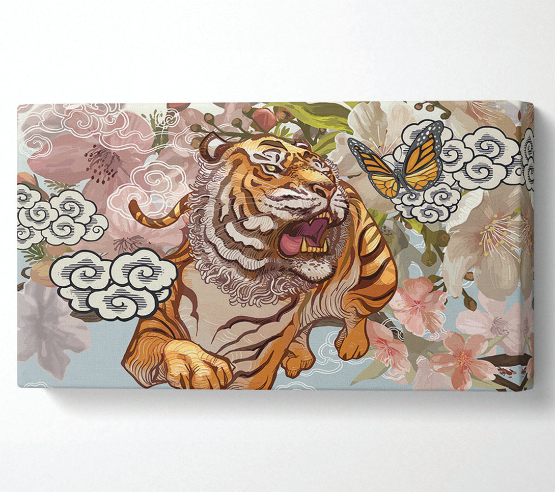  A Canvas Print of The Tiger Floral Canvas Art
