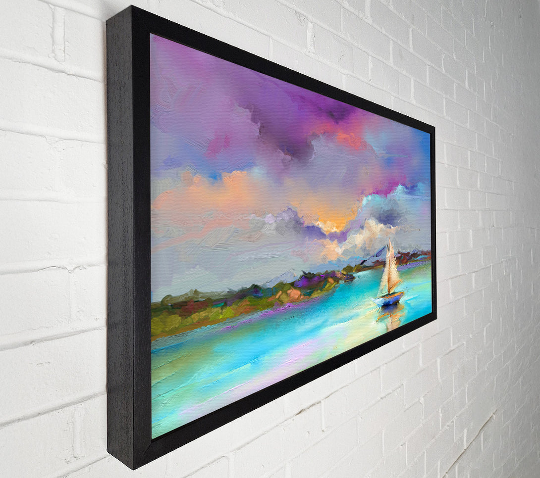  A Canvas Print of Turquoise Boating Lake Canvas Art