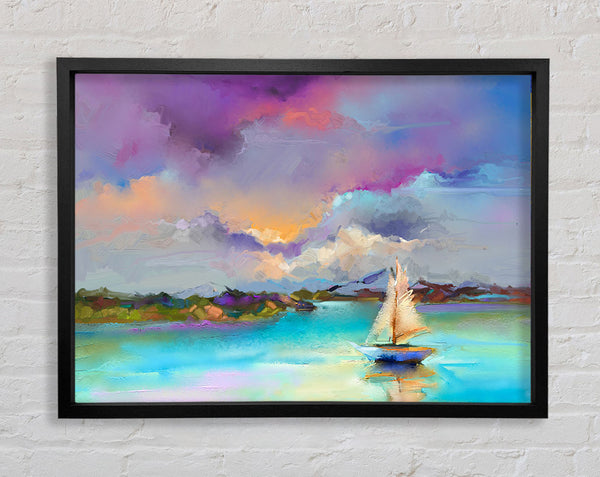 Turquoise Boating Lake Framed Print