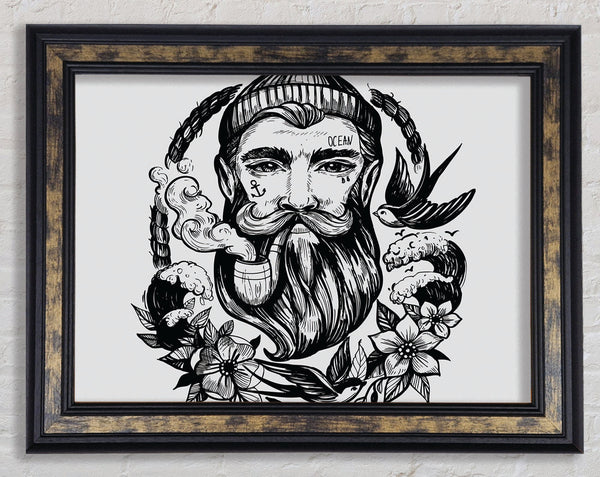 The Bearded Sailor Framed Print