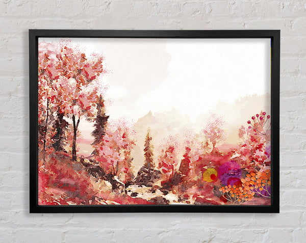 The Orange Forest Of Serenity Framed Print