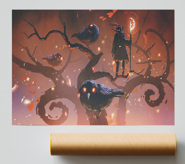 The Crow Branch Giclee Print