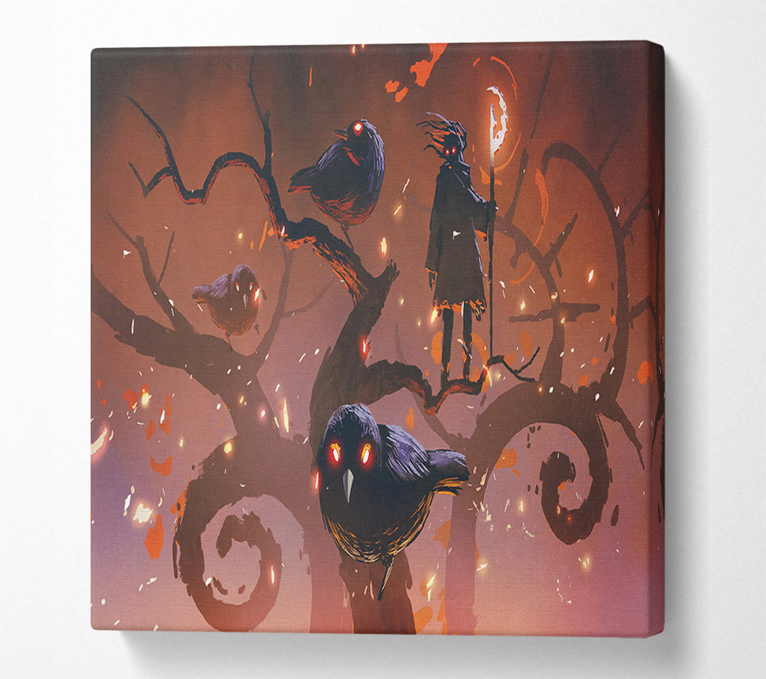  A Canvas Print of The Crow Branch Canvas Wall Art