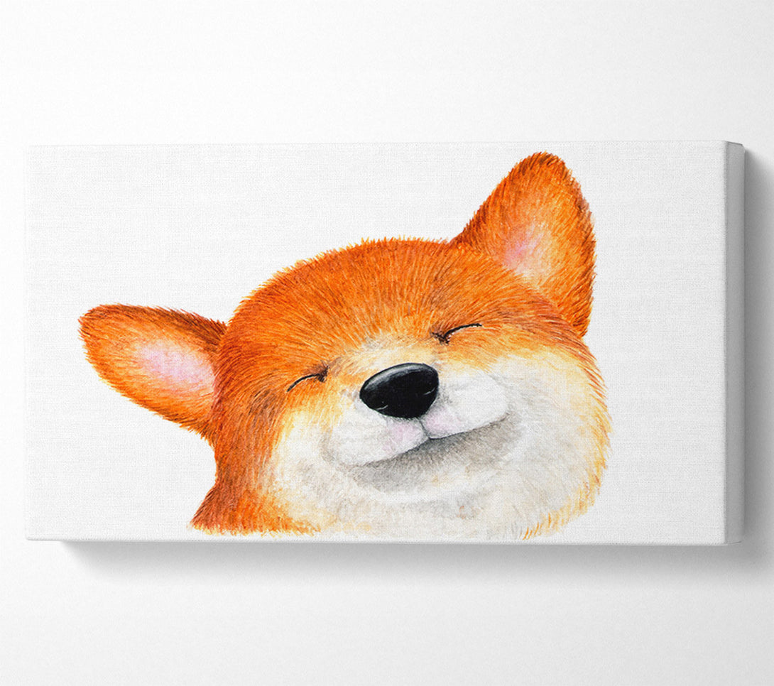  A Canvas Print of The Smiling Dog Canvas Print