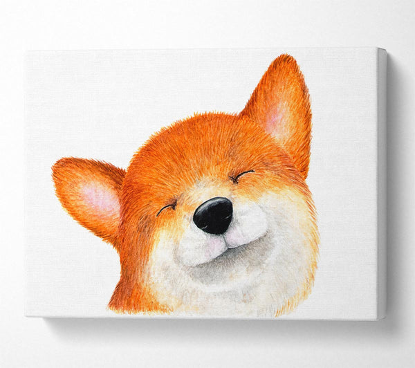  A Canvas Print of The Smiling Dog Canvas Print